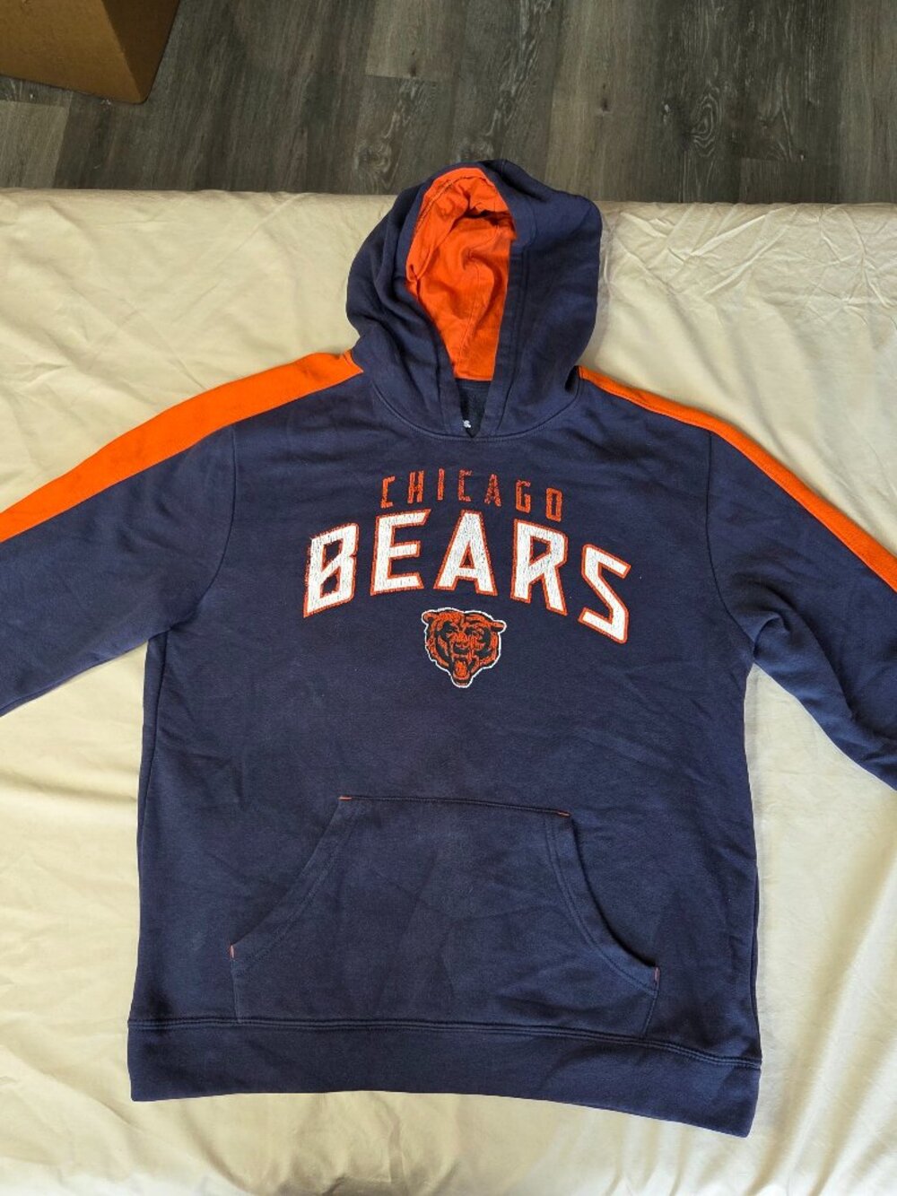 Men's - Fanatics Chicago Bears Pullover Hoodie - Navy & Orange  - Size Large
